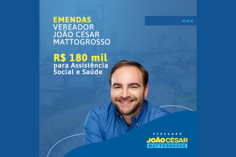 Read more about the article Vereador João César Mattogrosso destina R$ 180 mil em emendas parlamentares para 11 instituições de Campo Grande