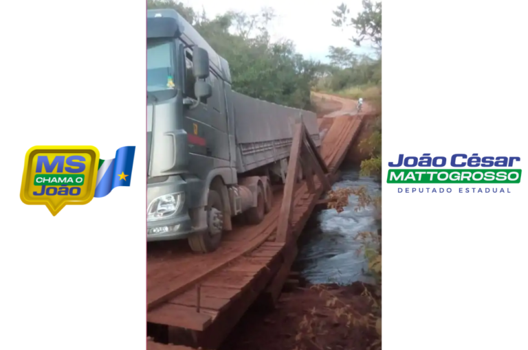 Read more about the article Chama o João: deputado solicita manutenção em ponte que desabou sobre o Rio Anhanduizinho